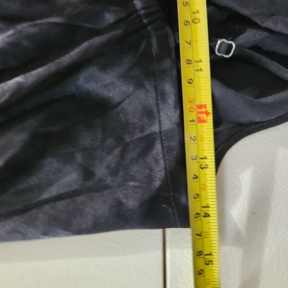 Victorias Secret Slip Dress Nightgown Black Satin Bow Medium - Picture 9 of 15